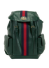 Medium Ophidia Backpack, &pound;895, Handbags, Green, Leather, Front view